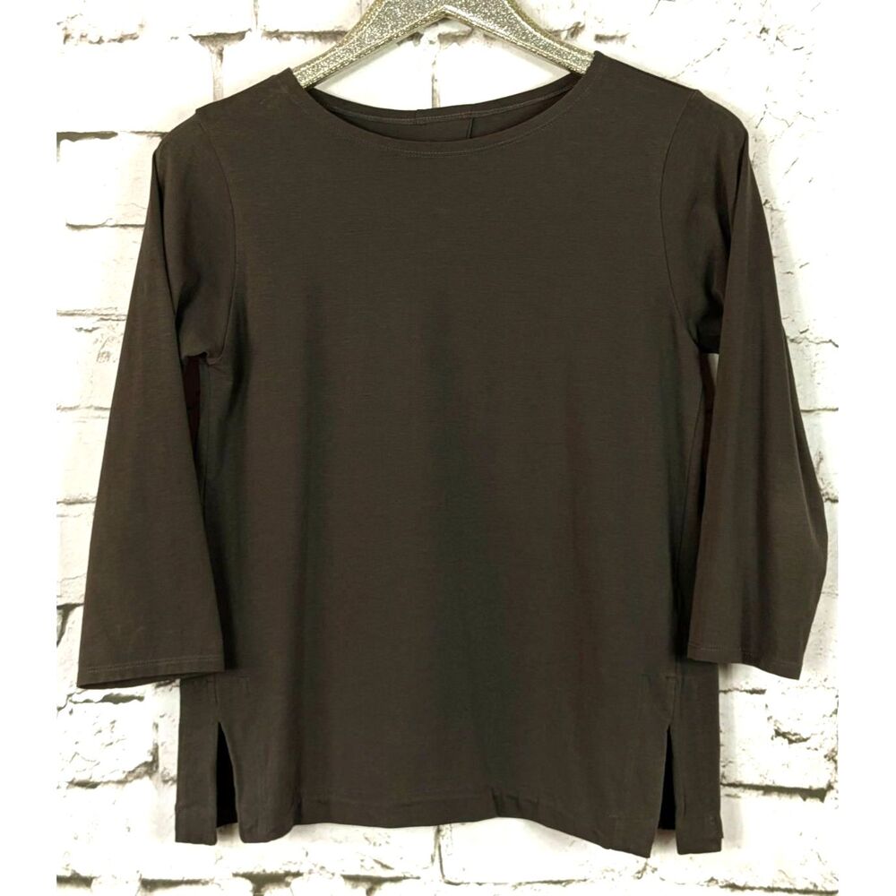 MATTHILDUR Pima Cotton Boxy Top Handmade in Peru Minimalist Lagenlook Medium